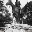 View of equestrial statue of Earl Haig by G Wade - esplanade