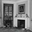 Interior, detail of first floor octagonal boudoir fireplace and fitted bureau.