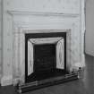 Interior. Detail of breakfast room fireplace