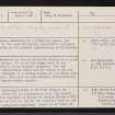 Kilravock, NH84NW 3, Ordnance Survey index card, page number 1, Recto