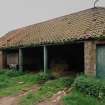 Dairy buildings. Cartshed. View from NW