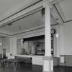 Interior. First Floor Recreation Hall, view of stage