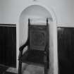 Interior. detail of elder's chair