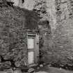 Carrick Castle, interior.
View of courtyard barmkin entrance.