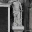 Interior.
Hamilton Monument.  Detail of the right hand putto.
