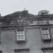 Detail of coat of arms on main facade.