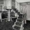 Interior. Detail of "wineglass" pulpit
