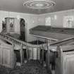 Interior. View of interior and gallery from W gallery showing raked seating