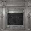 Interior. Detail of war memorial in apse war memorial panelling
