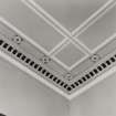 Interior - finance manager's office, detail of ceiling cornice