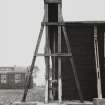 View of 1917 hangars: trestle door-housing.