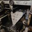 Interior.
View of Goss foster deck printing machine folding mechanism.