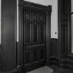 Interior. Detail of drawing room door off stair hall