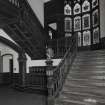 Interior. View of stair hall from SSE