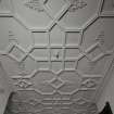 Interior. View of stair hall ceiling at first floor level