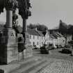 View from WSW showing N side of High Street from the Monument to the 6th Duke of Atholl.