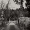 Haughs of Drimmie, suspension bridge.
General view of approach from West.