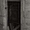 Methven Castle, interior.
View of first floor West room North-West corner, entrance to stair.