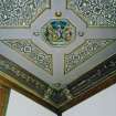 Interior. Detail of library bedroom suite ceiling