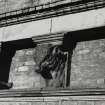 Haymarket Station.
Detail of stone sculpted cow's head on cattlemarket.