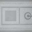 1 Melville Street, interior.
Detail of half-plan view of ceiling in front apartment ante chamber on ground floor.