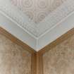 Pilrig House, interior
First floor drawing room, view of cornice and wall and ceiling paper