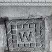 22 Queen Street, detail of tap cover inscribed with a large 'W'