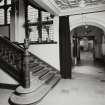 75 Queen Street, Egyptian and Royal Arch Halls; ground floor, staircase hall, view from north.