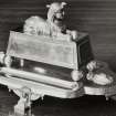 75 Queen Street, Egyptian and Royal Arch Halls;  Office, second floor, detail of inkstand.