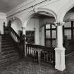 75 Queen Street, Egyptian and Royal Arch Halls;  first floor, central staircase hall, view from north west.