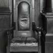 75 Queen Street, Egyptian and Royal Arch Halls; Chapel of St Andrew, detail of right hand chair