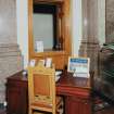 Banking Hall, customers' desk and chair, detail