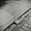 York Lane, general
Stone block set in gutter outside former stable premises to prevent carts from slipping backwards down steep hill