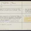 Gordonstoun, NJ16NE 1, Ordnance Survey index card, page number 2, Verso