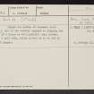 Dunbar, Kirk Hill, NY67NE 42, Ordnance Survey index card, page number 1, Recto