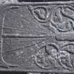 Detail of West Highland graveslab, GF4, Inchkenneth, Mull.