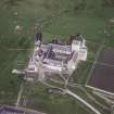 Oblique aerial view of Iona Abbey, taken from the west, centred on the abbey.