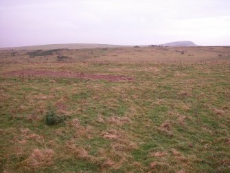 View of a subrectangular depression possibly a bunker from the W