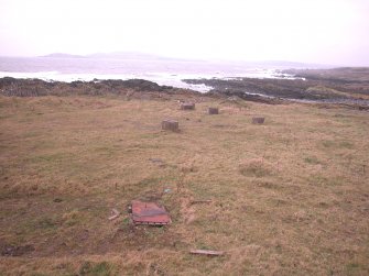 View of concrete blocks from the E