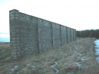 View of blast protection wall from the NE