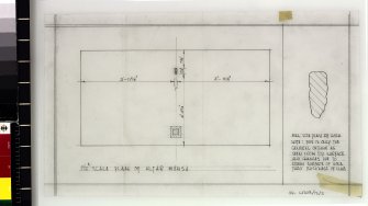 Plan and detail of altar mensa.