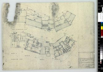 Plan of roof and foundations.