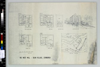 Floor plans and veiw of the West Mill.