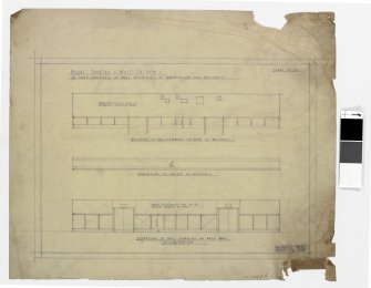 Elevations of wall covering in auditorium and balcony.