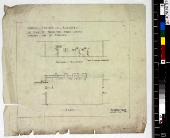 Plan of projection room showing amended size of openings.