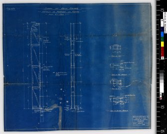 Plans and sections showing details of feature on tower.