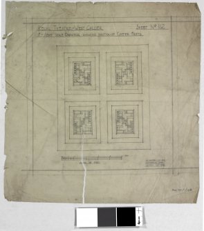 Scale drawing showing position of coffer frets.