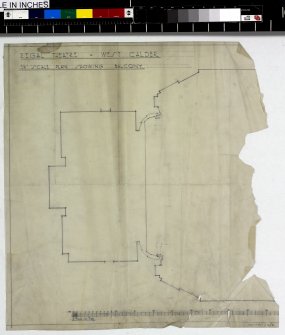 Plan showing balcony.