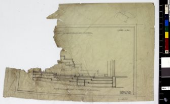 Elevation showing dados in auditorium and balcony.