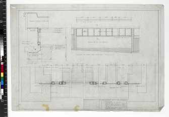 Detail of windows to medical room, electrical switch room and boys lavatories.